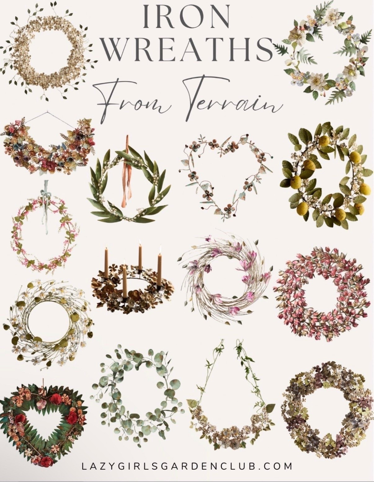 Gorgeous iron wreaths from Terrain!

Winter garden decor, paring decor, gardening decorations, indoor decor, winter florals, winter wreaths, iron decor

#LTKHome #LTKStyleTip #LTKSeasonal
