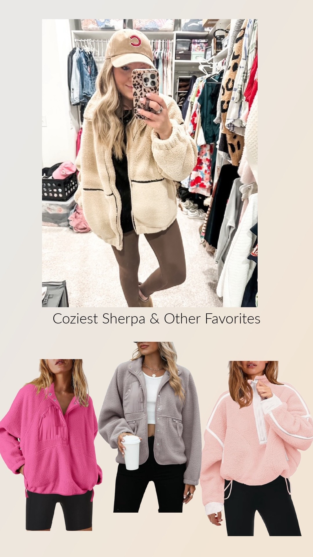 Favorite Zip up Sherpas 

#LTKootd #LTKActive #LTKmomlife