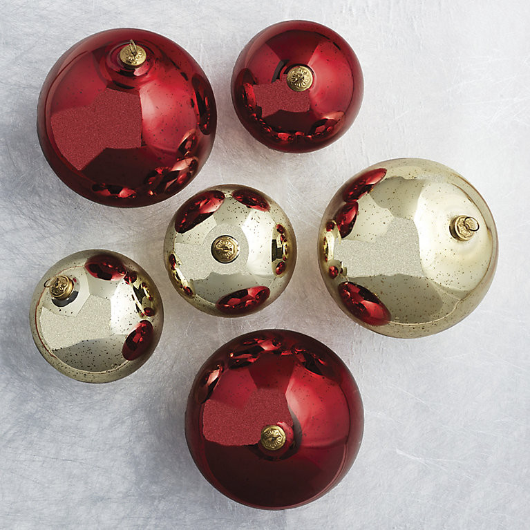 Oversized Mercury Glass Ornaments, Set of Six | Frontgate