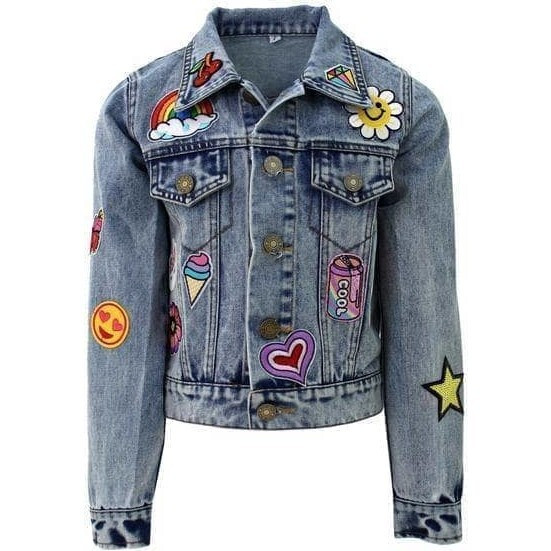 All About the Patch Crop Denim Jacket | Maisonette