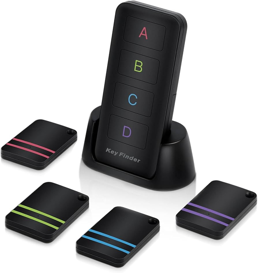 Key Finder, Stick on TV Remote Control Finder | 4 Pack Wireless Car Key Finders That Make Noise |... | Amazon (US)