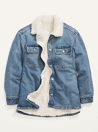 Cozy Sherpa-Lined Jean Shacket for Women | Old Navy (US)