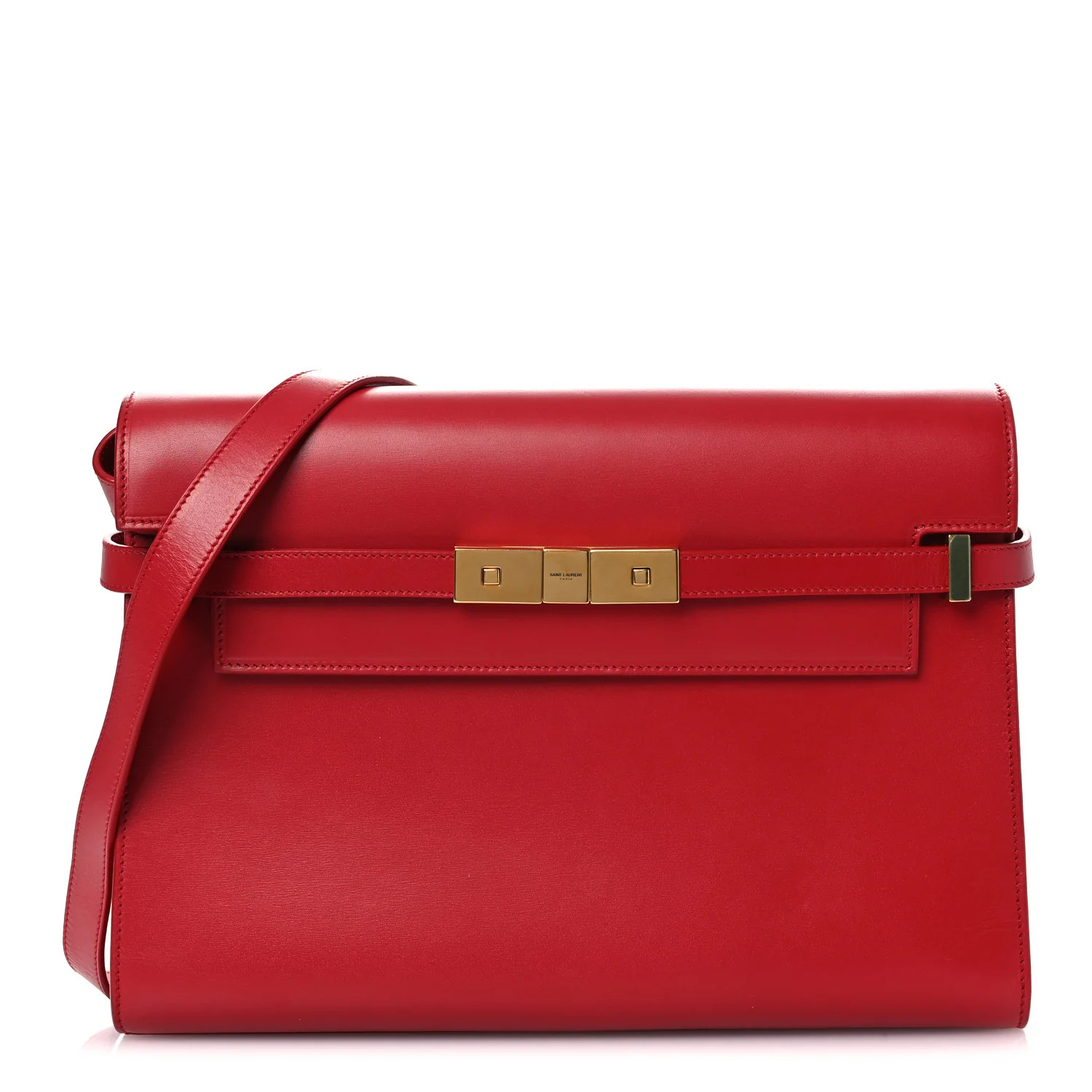 Smooth Calfskin Manhattan Shoulder Bag Rouge Eros | FASHIONPHILE (US)