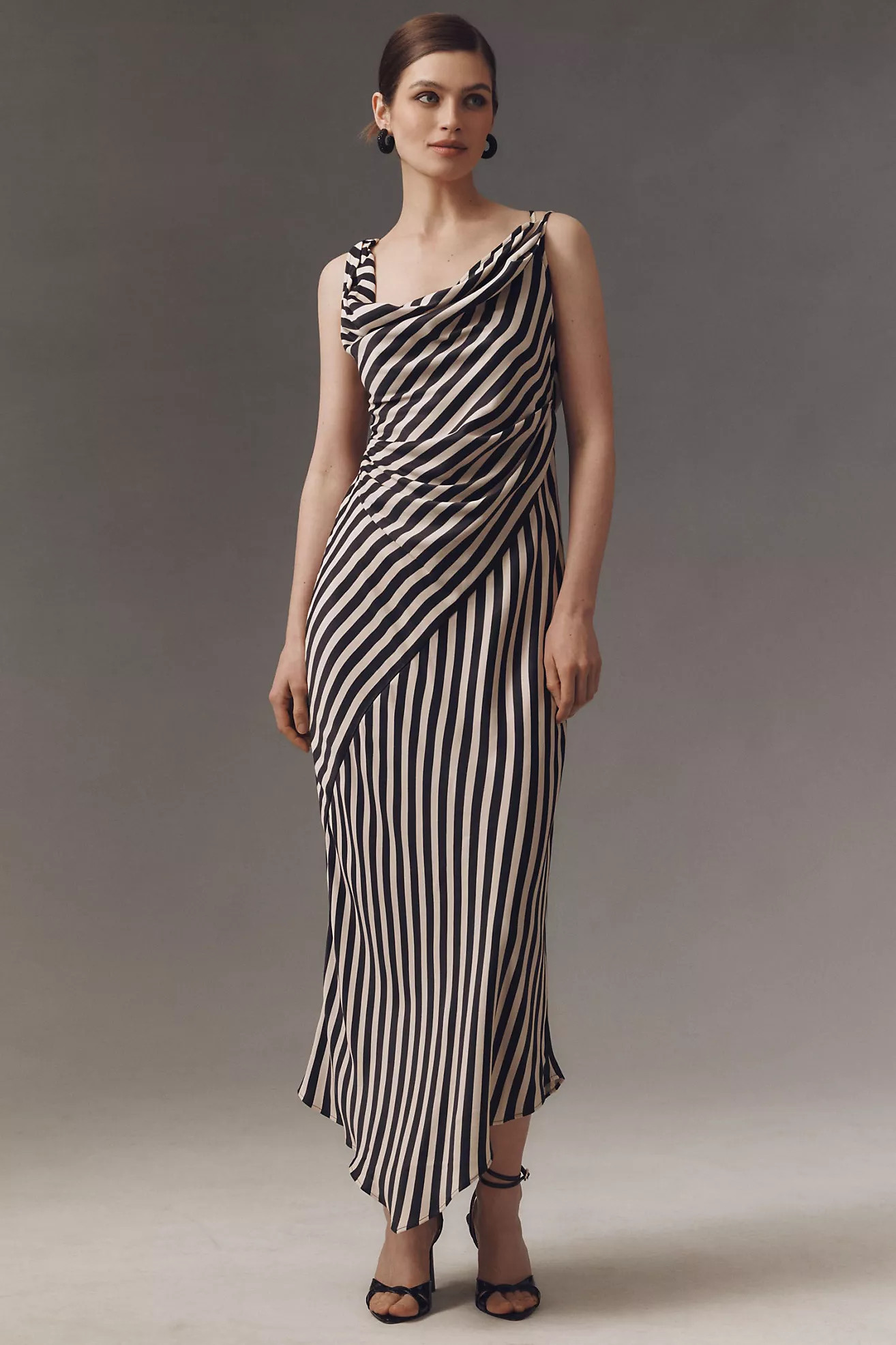 BHLDN Stripe Cowl-Neck Maxi Dress | Anthropologie (US)