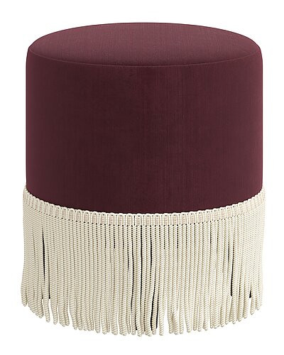 Upholstered Fringe Ottoman | Rue La La
