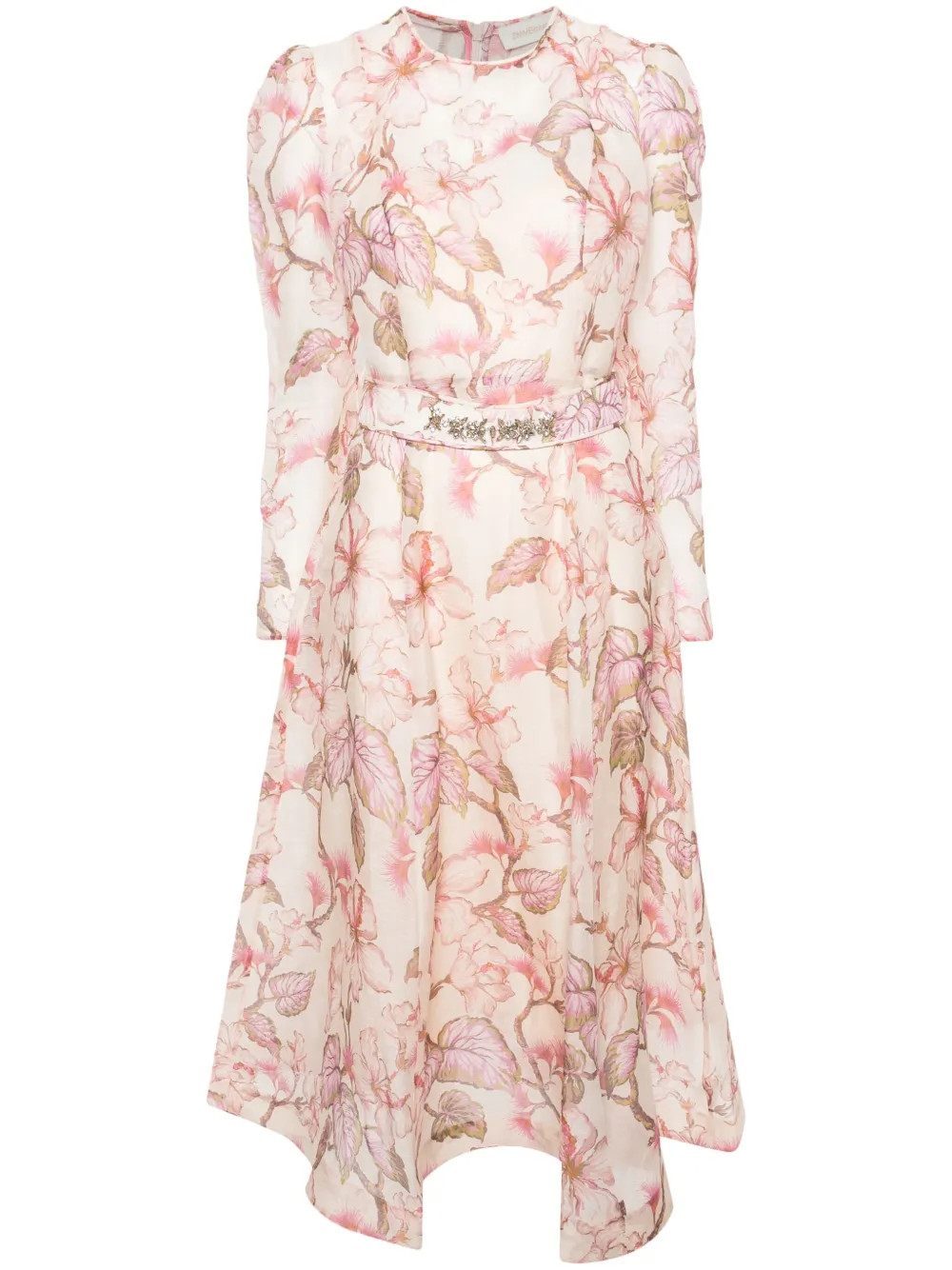 ZIMMERMANN Matchmaker floral-print Midi Dress  - Farfetch | Farfetch Global