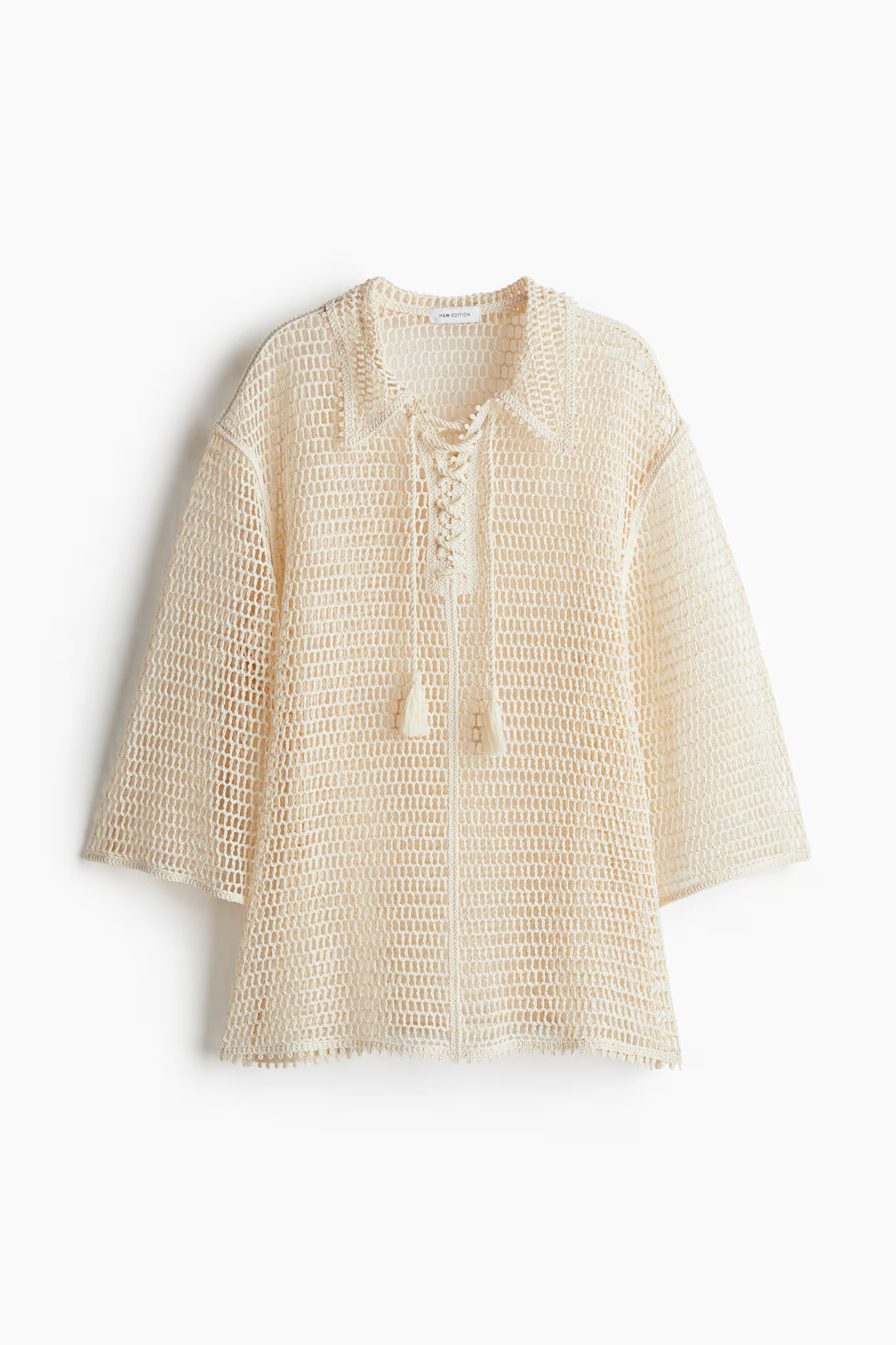 Hole-knit lace-up top | H&M (UK, MY, IN, SG, PH, TW, HK)