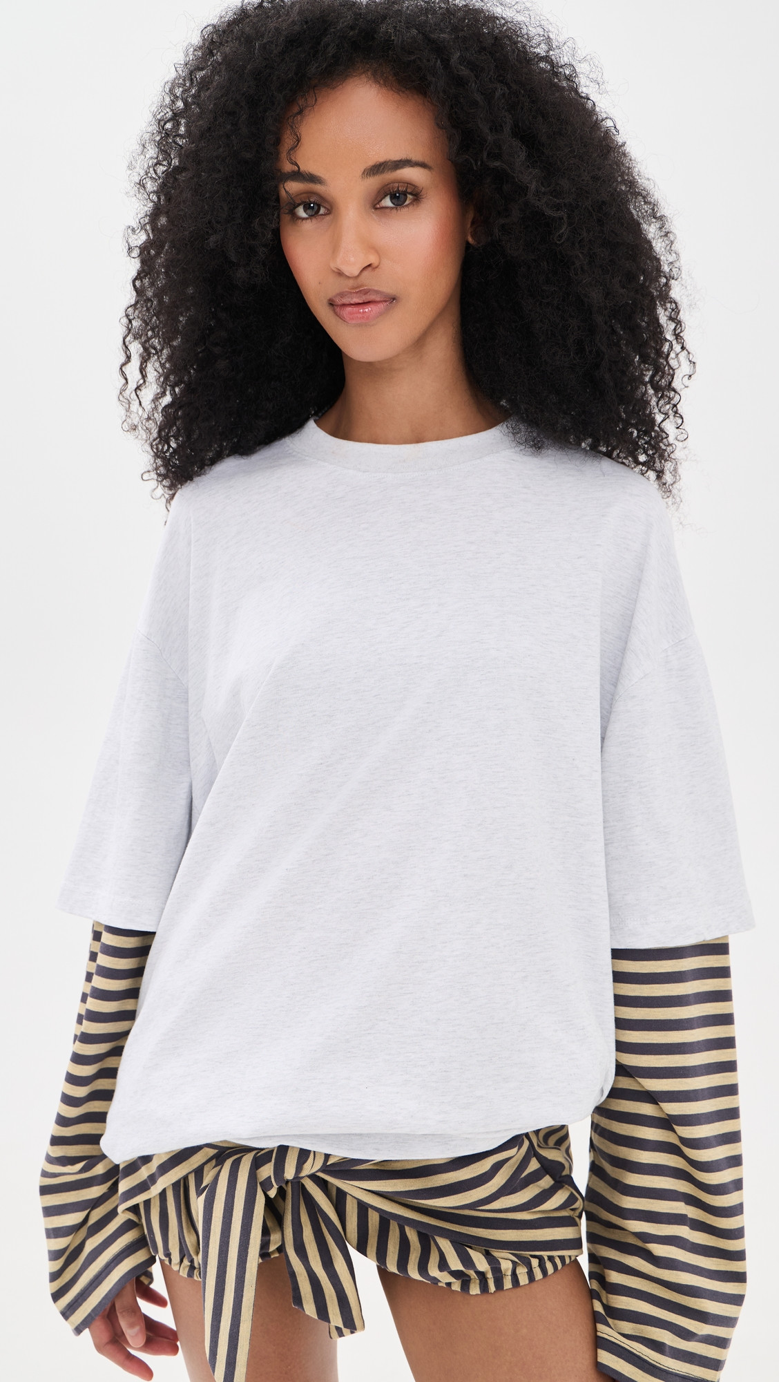 Lioness Bottega Shirt Beige Stripe S | Shopbop