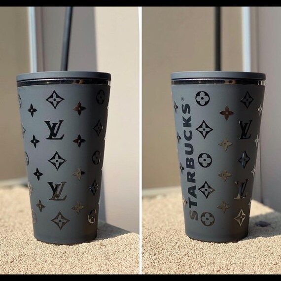 Matte Black Louis Vuitton Cold Cup Tumbler Christmas Special!! | Etsy (US)