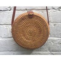 Circular, Circle, Round, Handmade, Handbag, Natural, Cross Body, Shoulder Bag, Rattan Bag, Straw Bag, Wicker Bag, Fashion, Holiday, Festival | Etsy (UK)