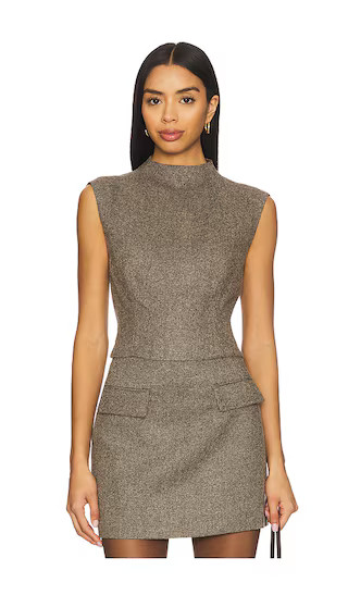 Elodie Devon Top in Cocoa | Revolve Clothing (Global)