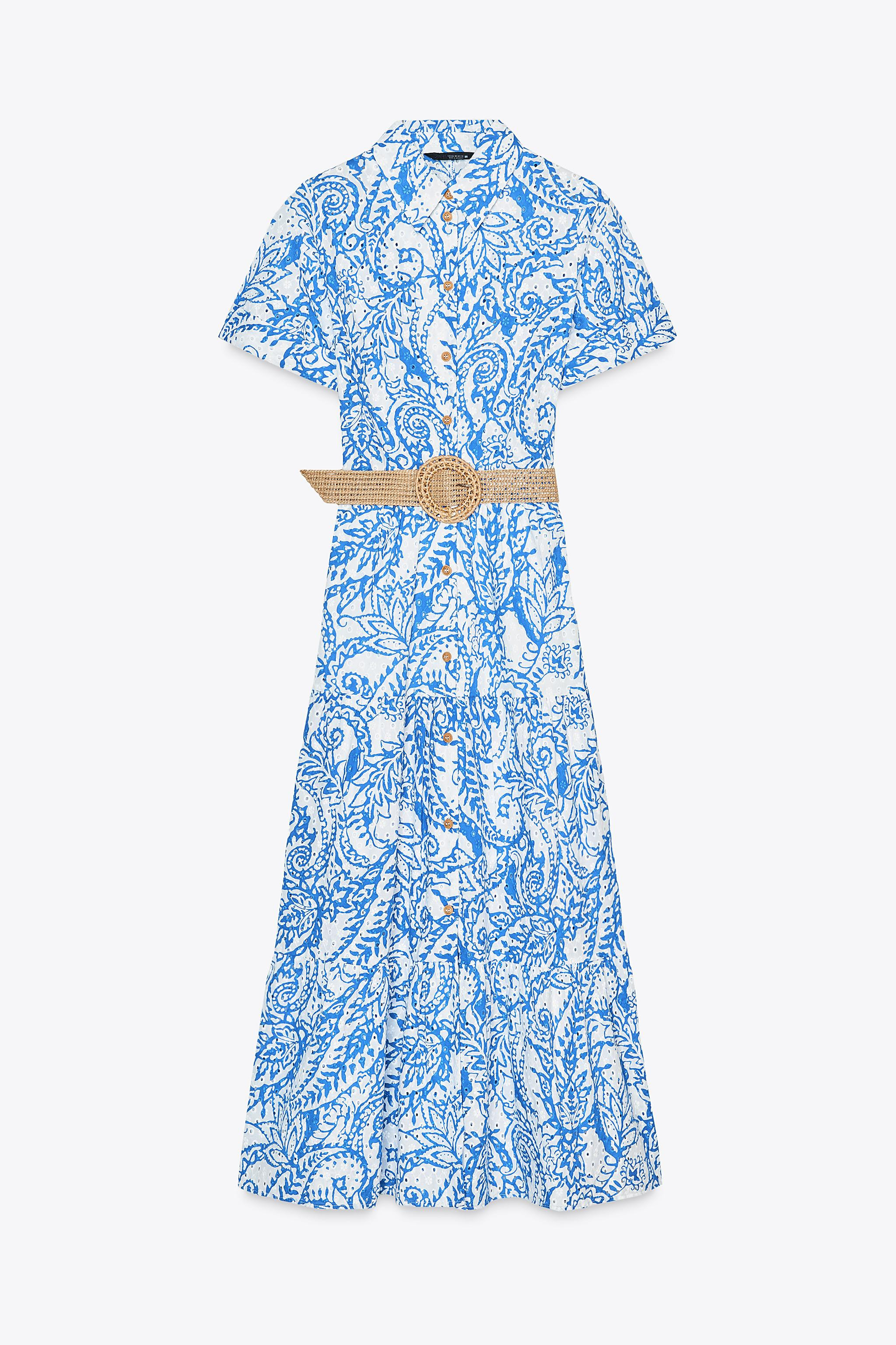 BELTED PRINTED SHIRT DRESS | Zara US