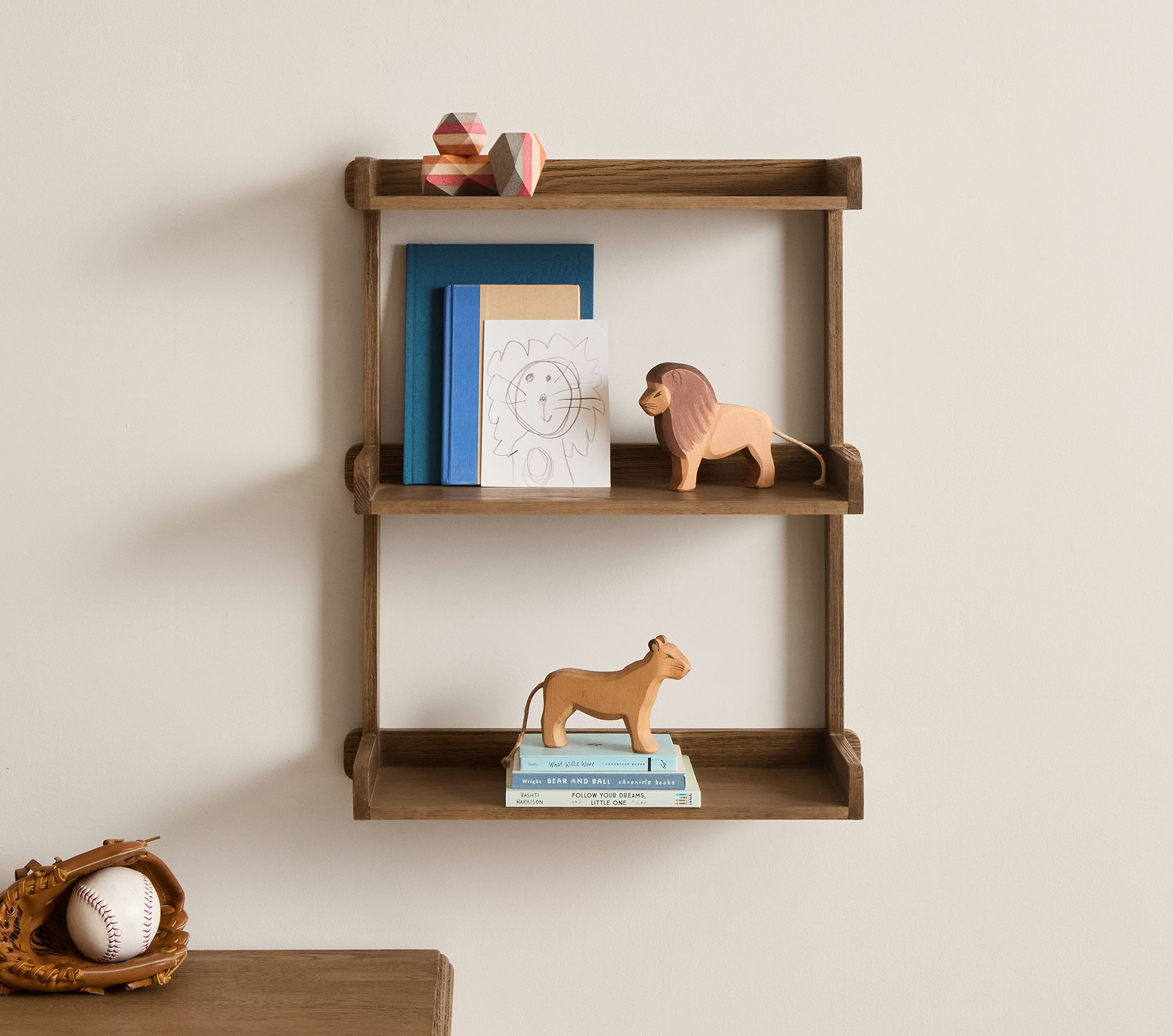 Aged Oak Shelving, Tiered Shelf | Pottery Barn Kids