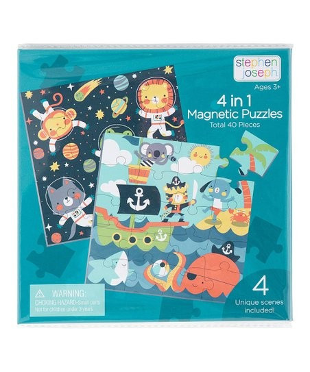 Blue & Green Four-in-One Magnetic Puzzle Book | Zulily