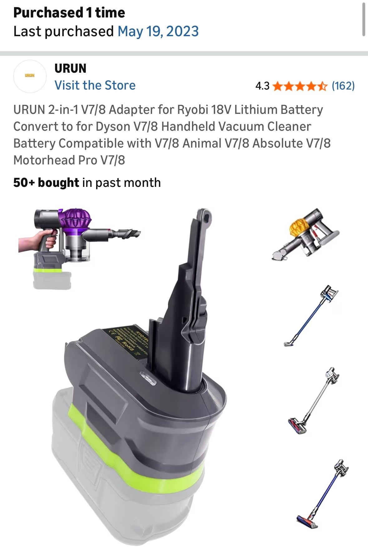 Dyson battery adapter from Amazon under $25!

#LTKmomlife
