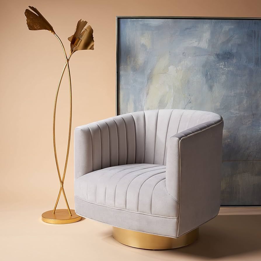 Safavieh Swivel Barrel Vanity and Accent Chair
Wood, Foam, Metal
Bedroom, Living Room
 | Amazon (US)