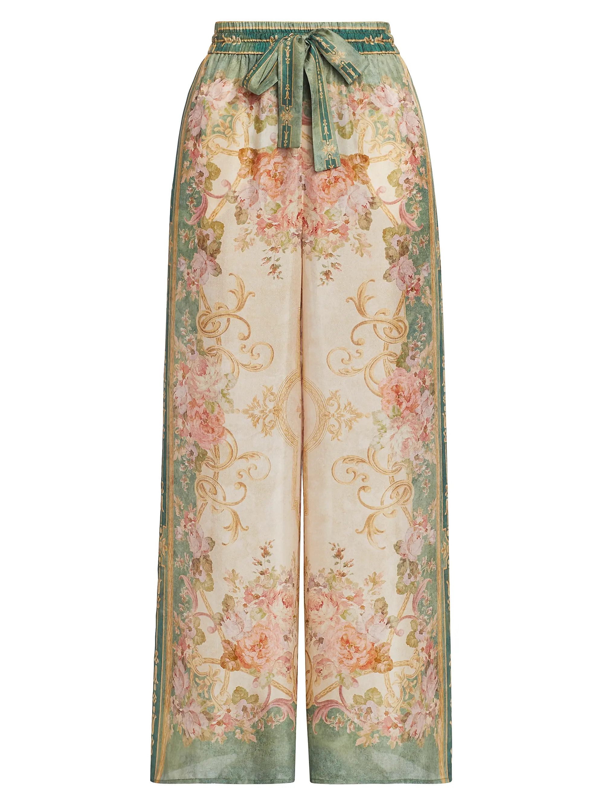 Shop Zimmermann August Printed Silk Wide-Leg Pants | Saks Fifth Avenue | Saks Fifth Avenue
