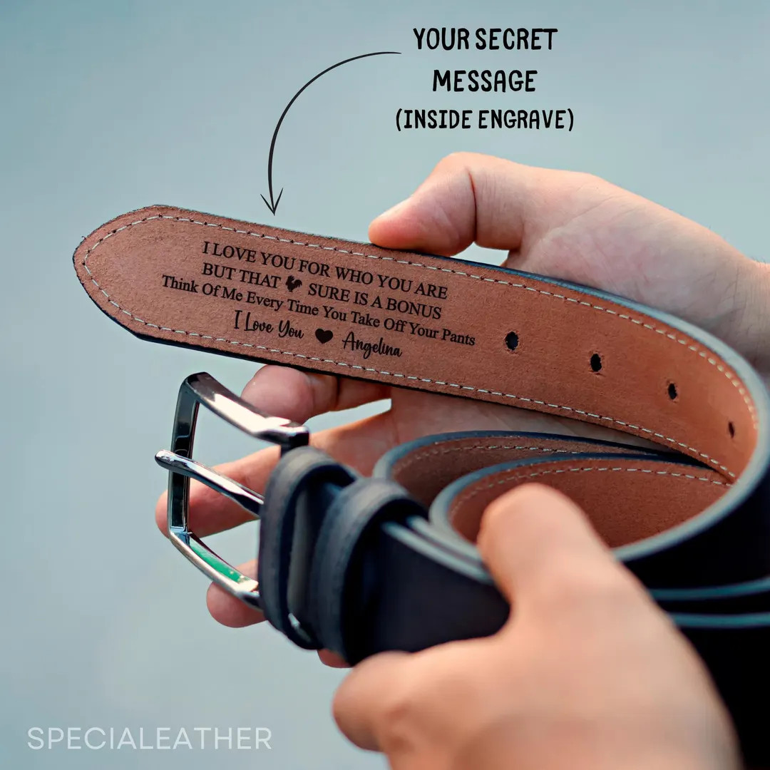 Personalized Leather Belt for Anniversary Handcrafted Custom Belt for Him, Christmas Day Gift for... | Etsy (US)