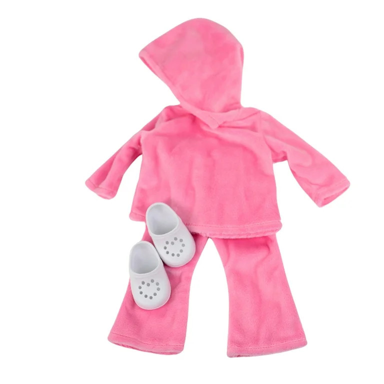 My Life As Loungewear Fashion Set for 18-inch Doll, 3 Pieces Included, Solid Pink | Walmart (US)