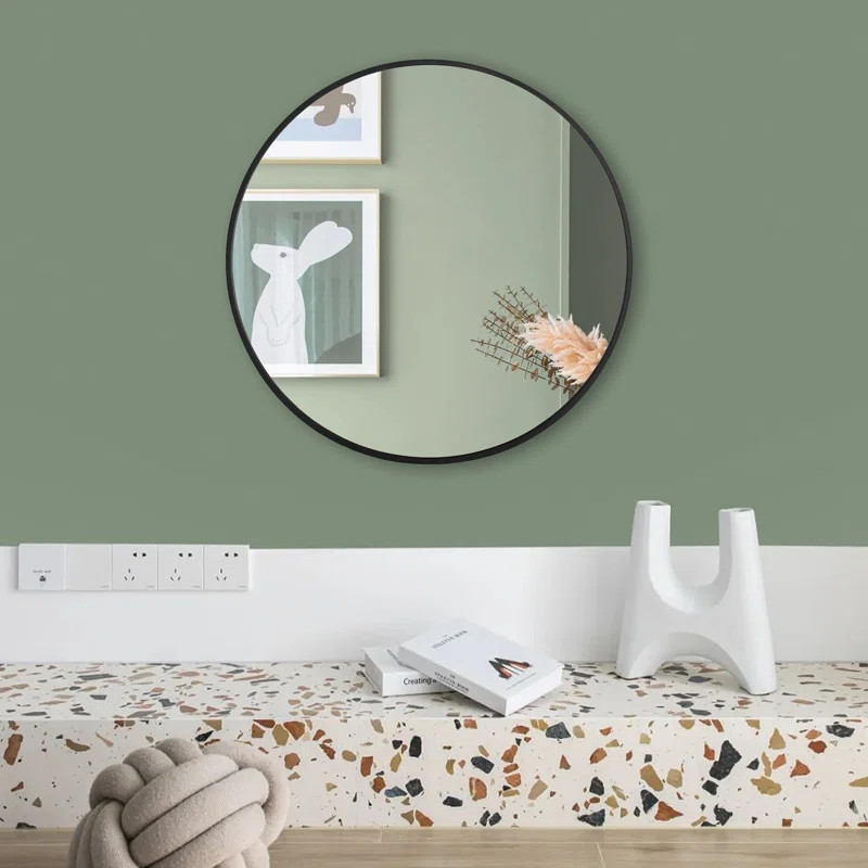 Garbers Round Metal Wall Mirror | Wayfair North America