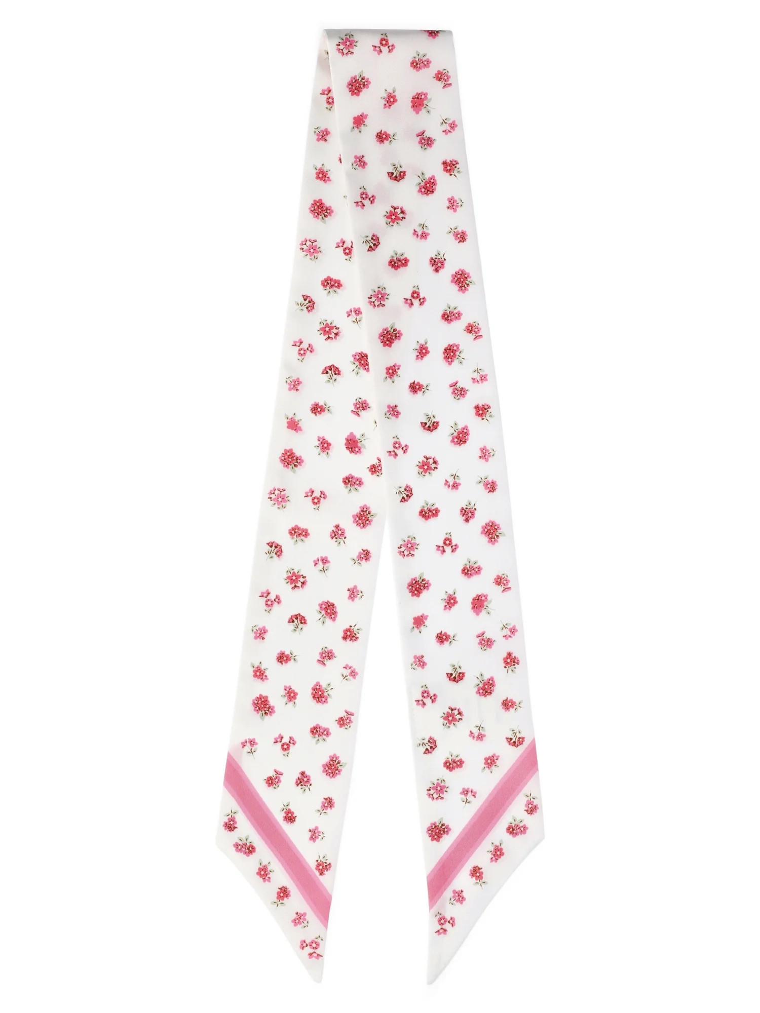 No Boundaries Women's Skinny Scarf Wrap, Pink Jubilee/Just Peach Ditsy | Walmart (US)