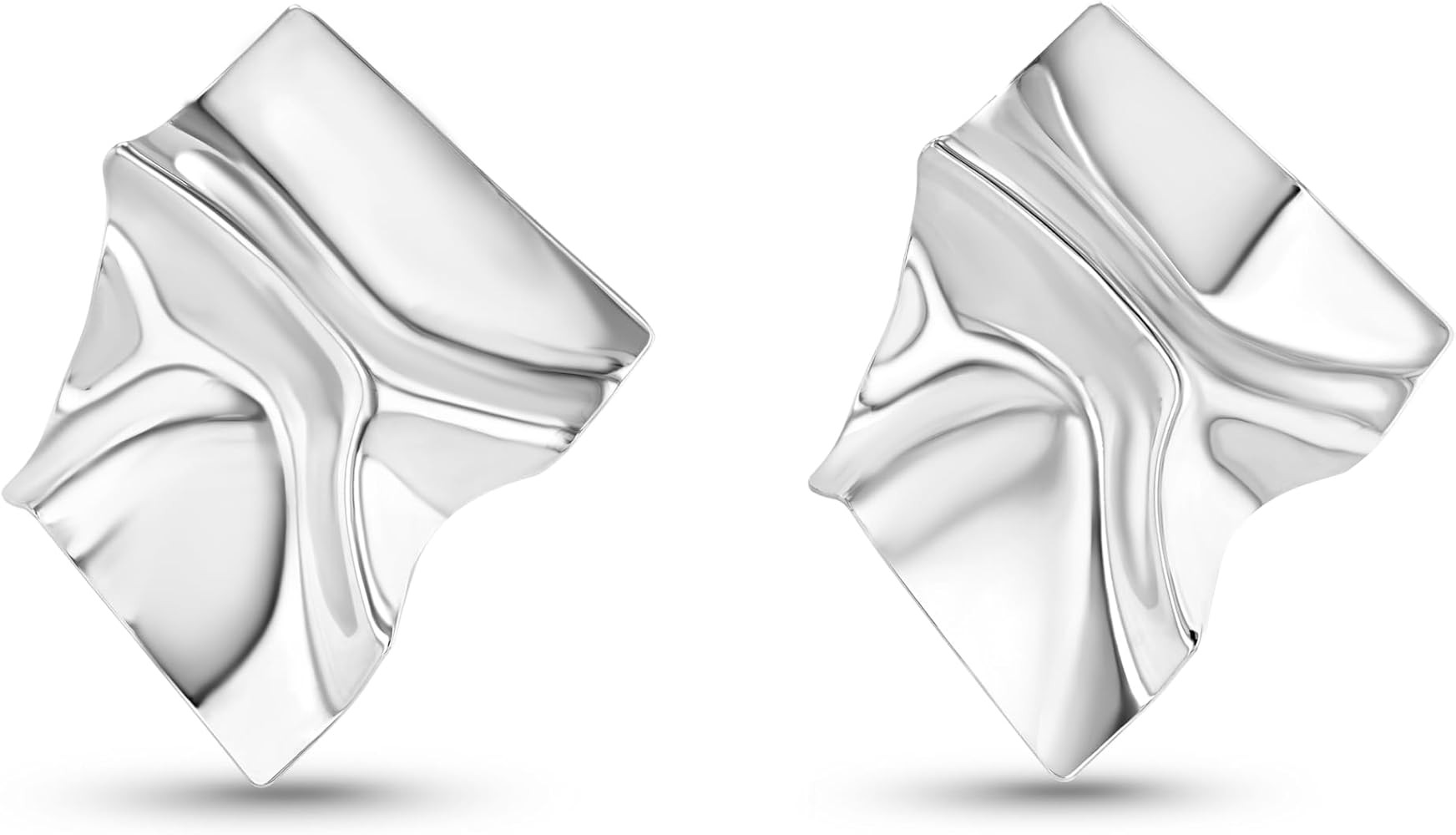 Extra Large Big Chunky Silver Geometric Irregular Square Dangle Drop Statement Earrings for Women... | Amazon (US)