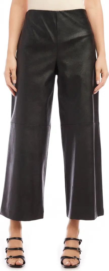 Wide Leg Crop Faux Leather Pants | Nordstrom