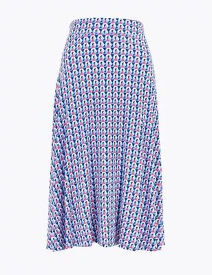 Jersey Geometric Knee Length A-Line Skirt | Marks & Spencer (AU)