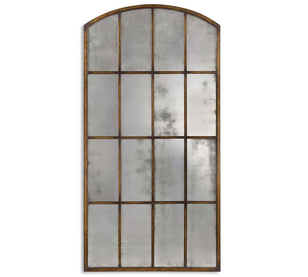 Eva Arch Windowpane Floor Mirror | Pottery Barn (US)
