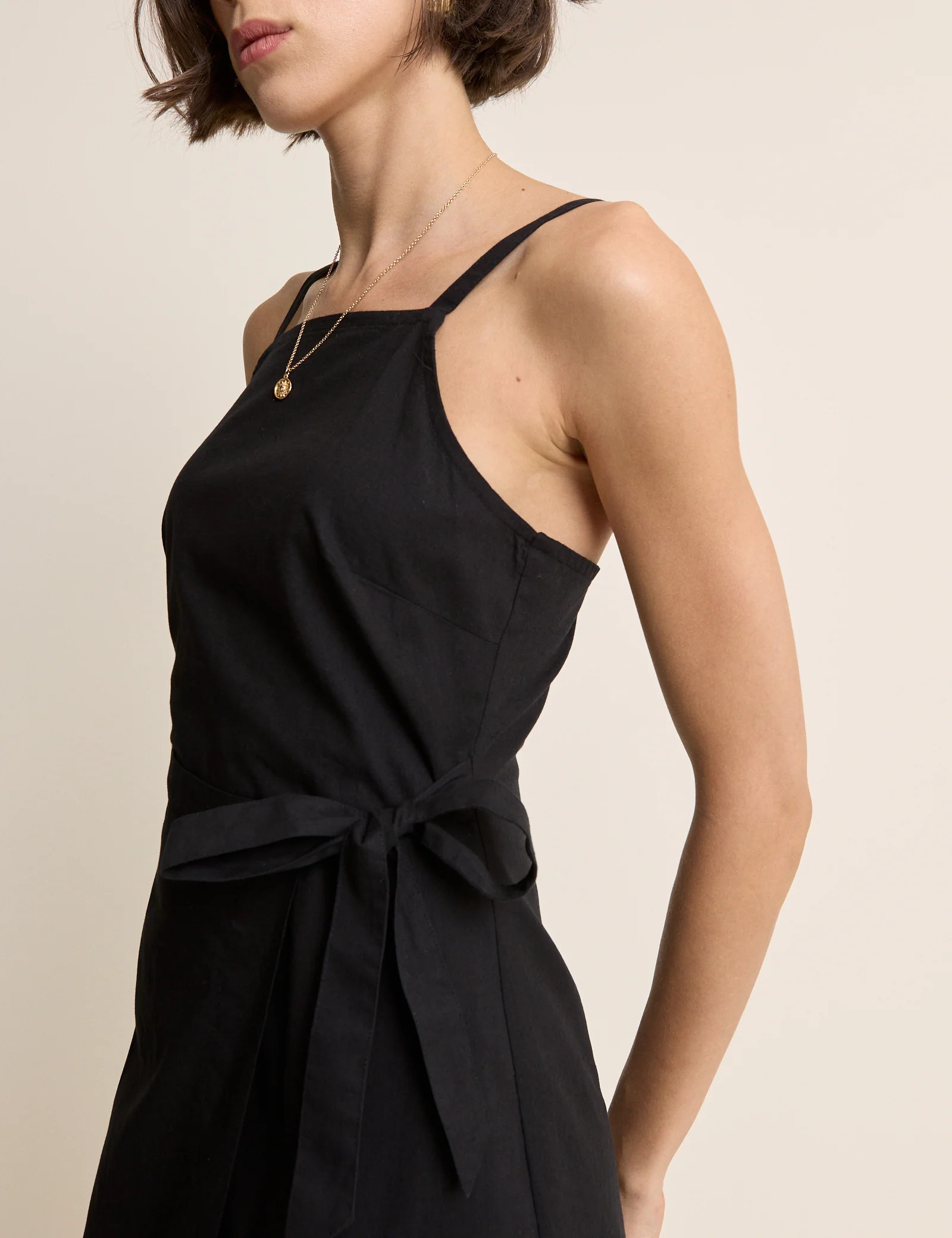Black Square Neck Wrap Kourtney Midi Dress | Nobody's Child