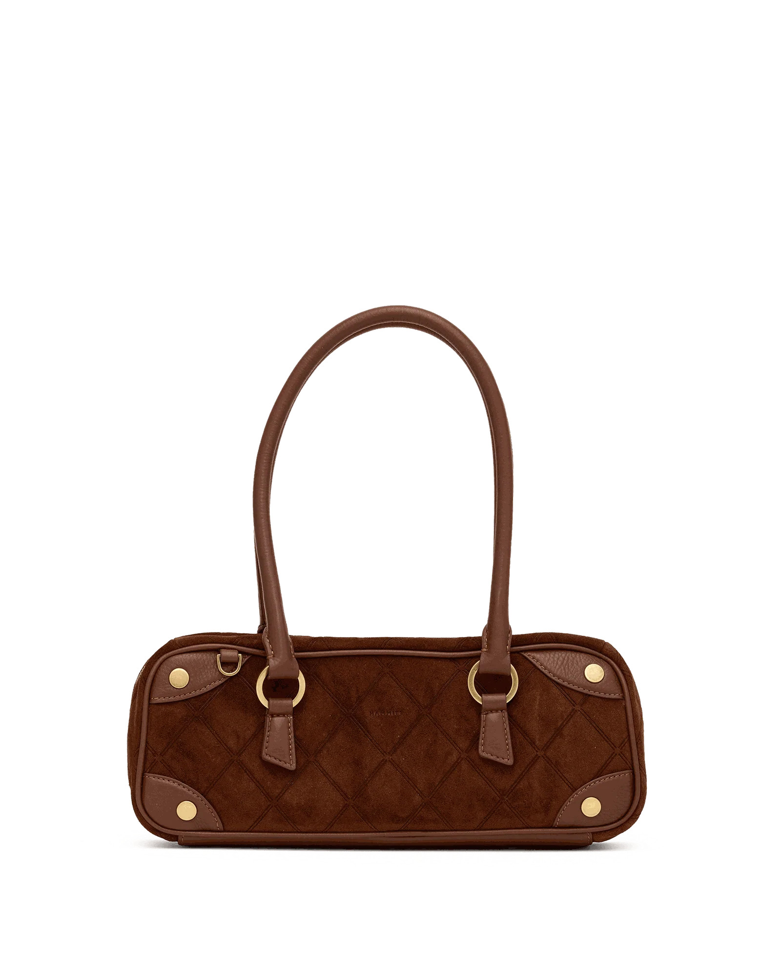 Meredith | Chocolate Diamond Suede/Antique Gold | Sml 840220523961 | Hammitt (US)