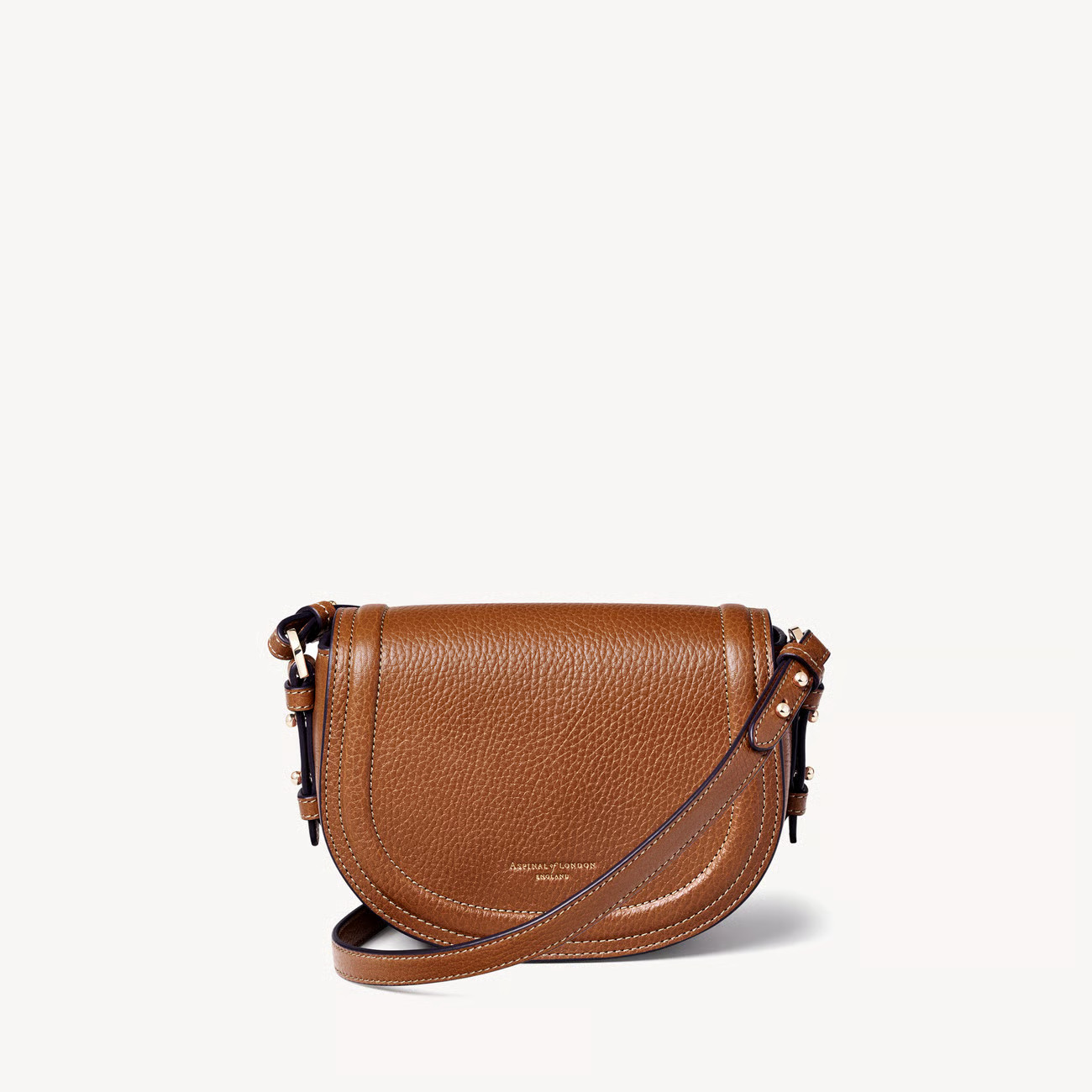 Small Stella Satchel Crossbody Bag

        
            
            Tan Pebble | Aspinal of London