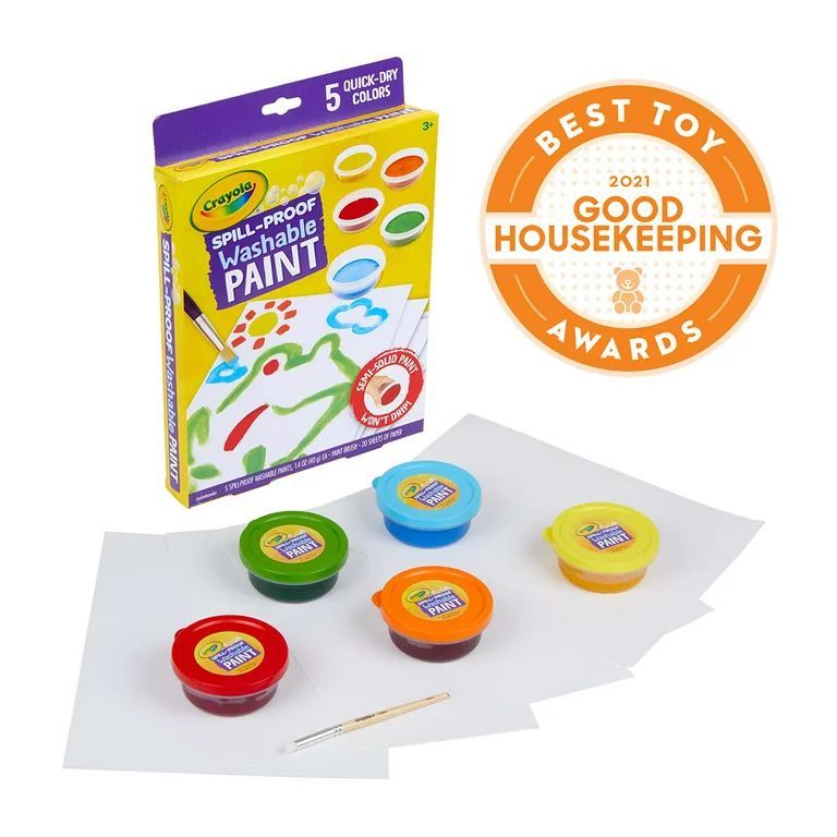 Crayola Spill Proof Washable Paint Set, Assorted Colors, Beginner Child | Walmart (US)
