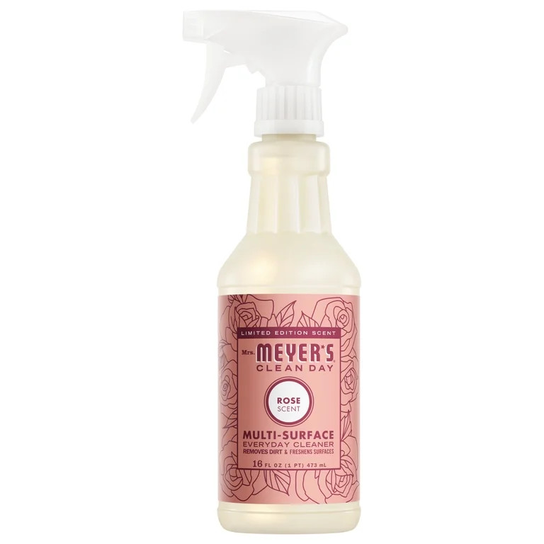 Mrs. Meyer's Clean Day Multi-Surface Everyday Cleaner, Rose Scent, 16 Fl Oz Bottle | Walmart (US)