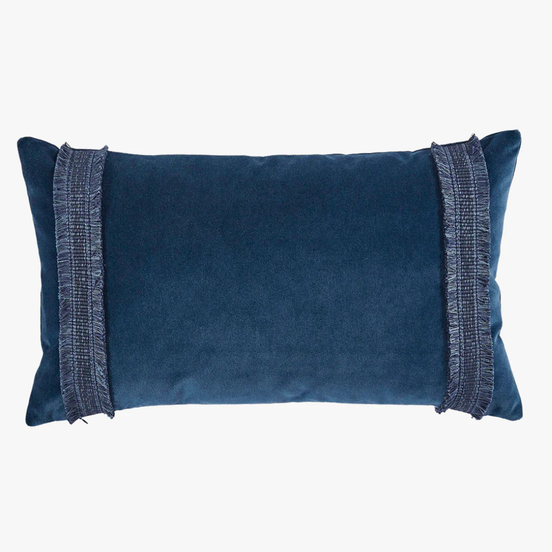 Denim Velvet Lumbar Pillow | Dear Keaton