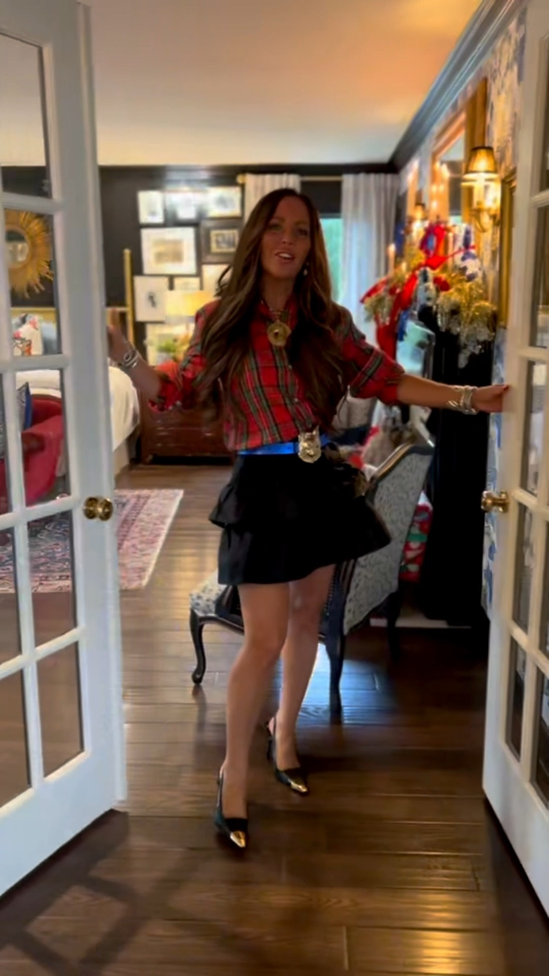 Room five of our holiday home tour is the guest room… a little corner of comfort for our holiday guests  

#LTKHome #LTKSeasonal #LTKHoliday