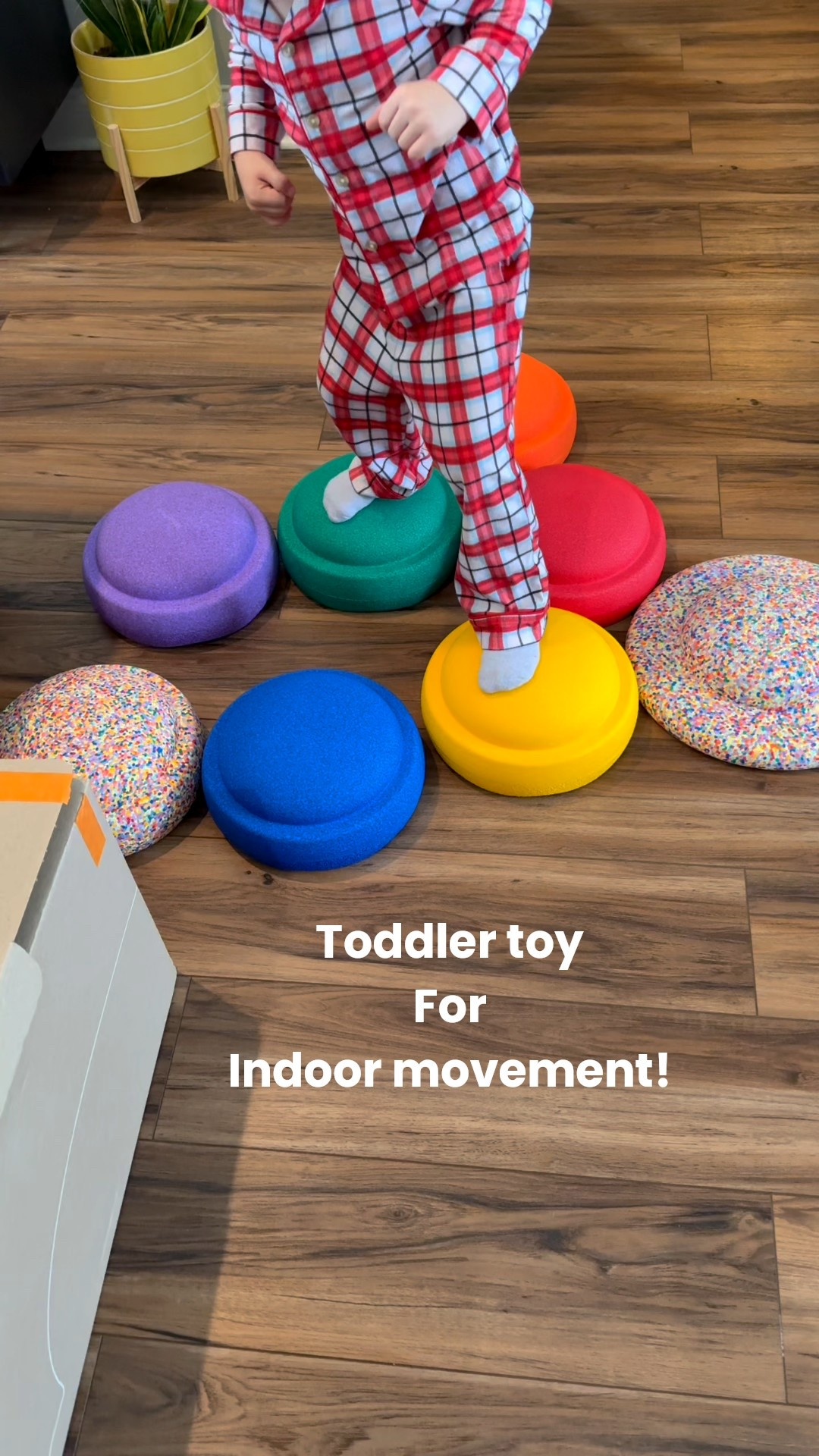 For my kiddos 3 year old birthday, he got 2 things: a crash pad and stepping stones. This winter has been brutal for trying to get movement in and I can say these are my best investments yet. He’ll be able to use them in so many ways and for so many years. 

Within hours of having the stepping stones, he played so many games like obstacle courses, spinning, jumping off, color games, using them as a bowl…and they’re made to withstand 300lbs so all of us adults can partipate. They also stack pretty high so he’s been toying with how high he can stack it to jump off onto the crash pad too. 

The price tag scared me but when every mom says their kids used them for so many years in so many ways, I’m sold. 