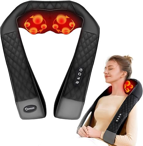 Neck Massager with Heat, Neck Massager for Pain Relief Deep Tissue, 4D Deep Tissue Kneading Massa... | Amazon (US)