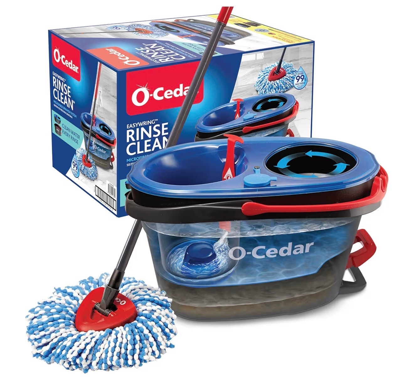O-Cedar RinseClean Spin Mop & Bucket System | Clean with Clean Water | Removes 99% of Bacteria

#LTKHome #LTKFamily #LTKOver40