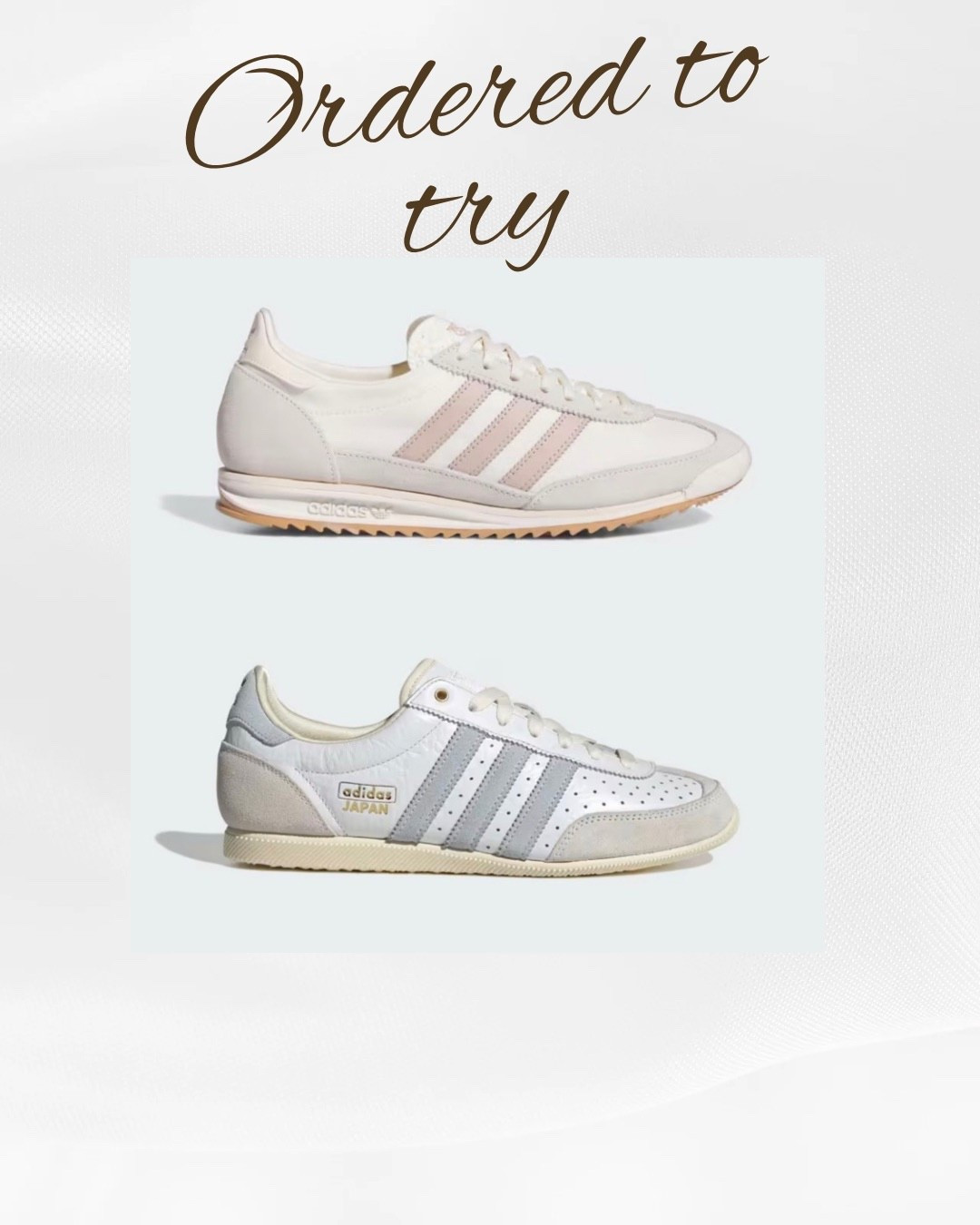 Was trying to find some other casual
Shoe inspo for spring that aren’t ballet flats of some style
So why not try some adidas in lighter colors? 

#LTKPetite #LTKOver40