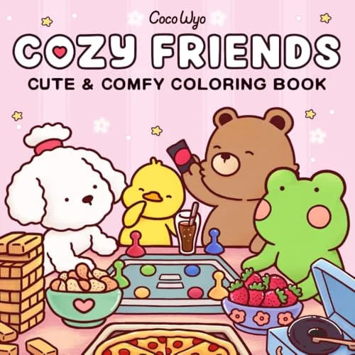 Cozy Friends: Coloring Book for Adults and Teens Featuring Super Cute Animal Characters with Easy... | Walmart (US)