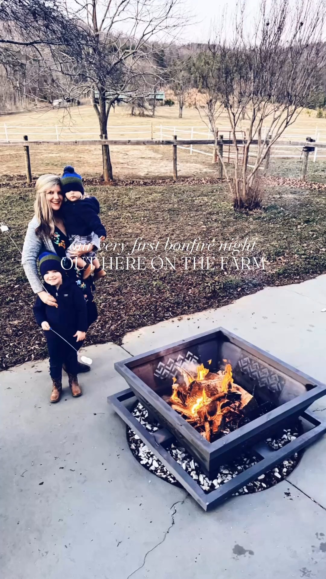 We had our very first 🔥 b o n f i r e  n i g h t 🪵 here on the farm 🚜 las night ✨ with our babies 🩵 making s’mores 🍫 (that our precious new neighbors gave to us as a gift! 🥹) and watching all the “ deer deer” 🦌 run by the woods 🌲 at sunset!! 🌅 What a precious gift 🎁 from God ❤️ this property is and we are just so grateful to get to plant our roots 🌱 here on this slice of heaven on earth!! 🤍 I couldn’t have dreamed up a more perfect home 🏡 and piece of land 🌳 for our family… but it truly feels like God had this farm in store all along 🫶🏽 - immeasurably MORE!! 🙌🏽 Our hearts overflow!!! ❣️#firstbonfireonthefarm #bonfirenight #backyardsmores #bonfiresmores 

#LTKmomlife #LTKHome #LTKKids
