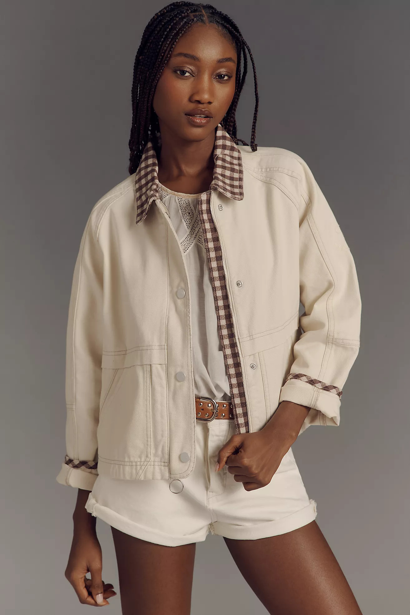 Pilcro Cropped Workwear Jacket | Anthropologie (US)