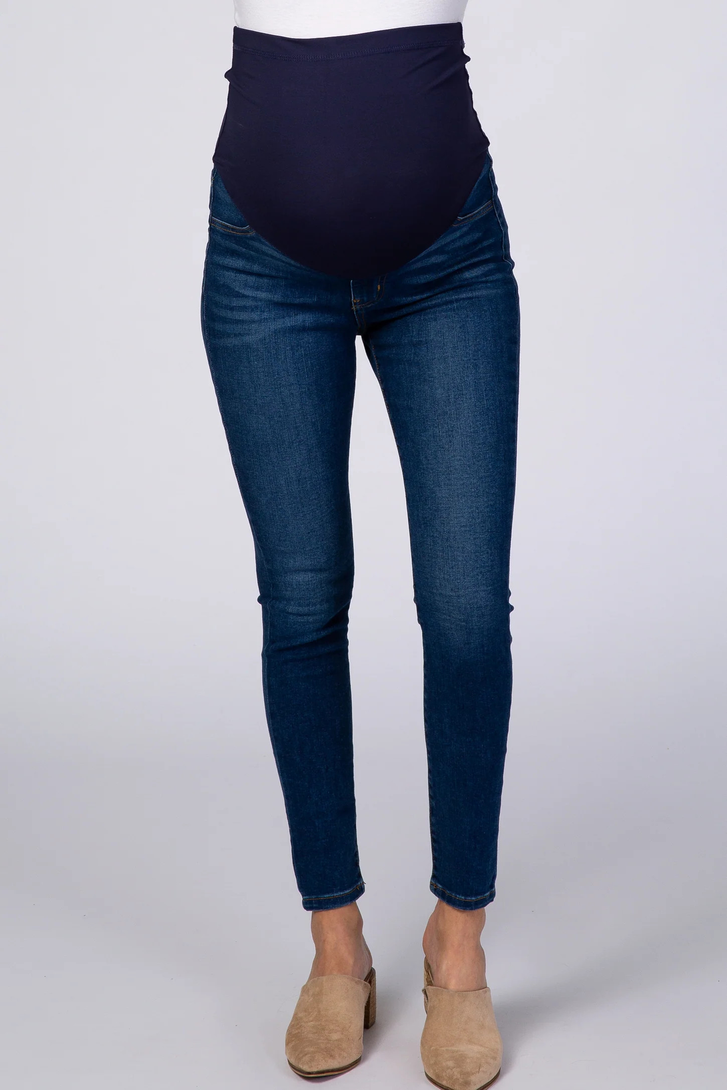 PinkBlush Navy Blue Skinny Maternity Jeans | PinkBlush Maternity