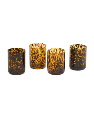 Set Of 4 Tortoise Shell Double Old-fashioned Glasses | Kitchen & Dining Room | Marshalls | Marshalls