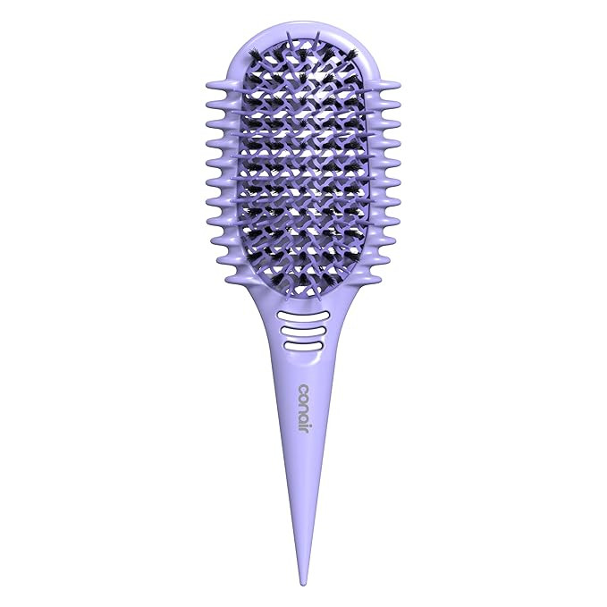 Conair Curl Define Pro Hair Brush for Curly Hair, Dual-Vent Design with Continuous Grooves, Mixed... | Amazon (US)