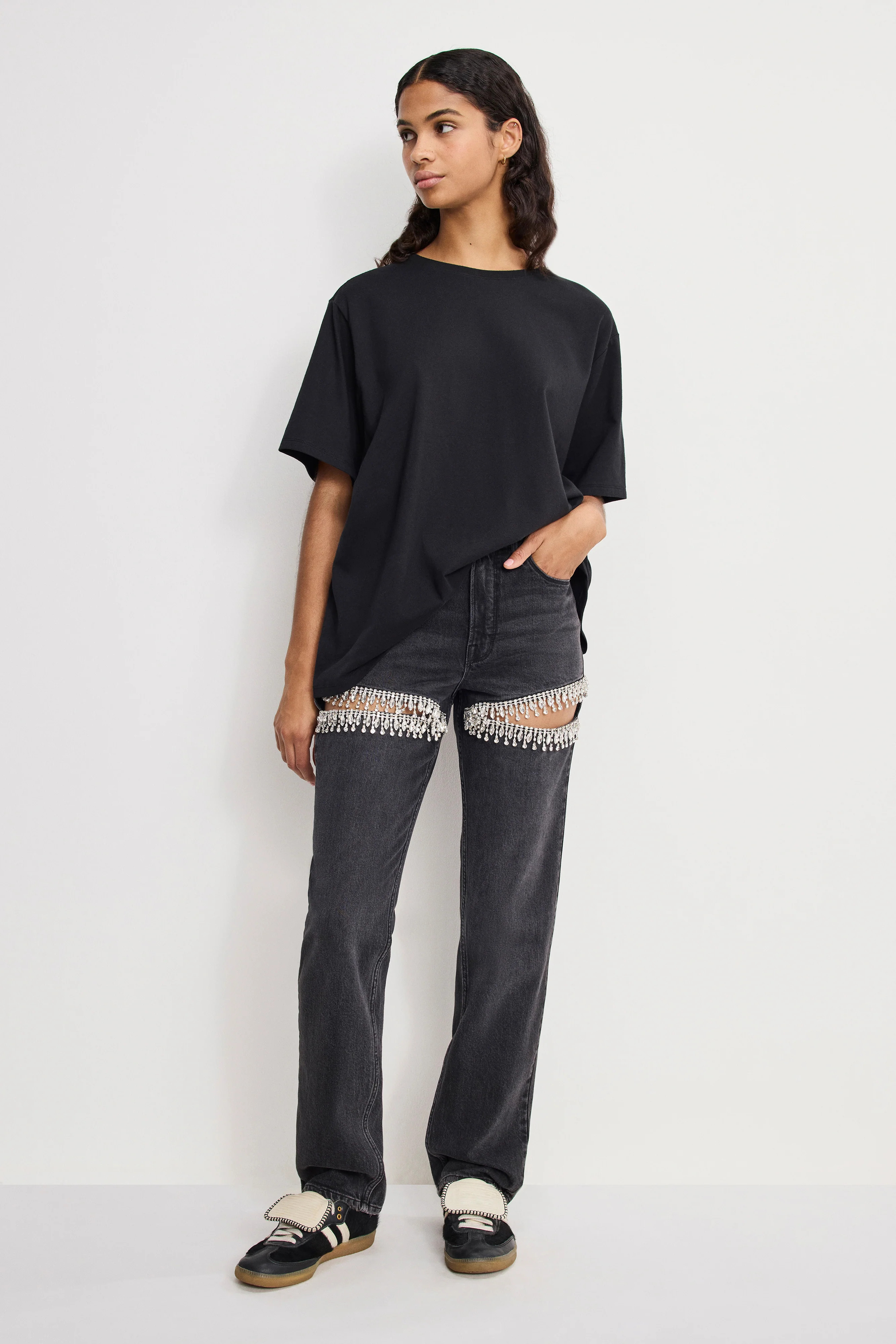 GOOD ICON STRAIGHT DIAMOND JEANS | BLACK376 - GOOD AMERICAN | Good American