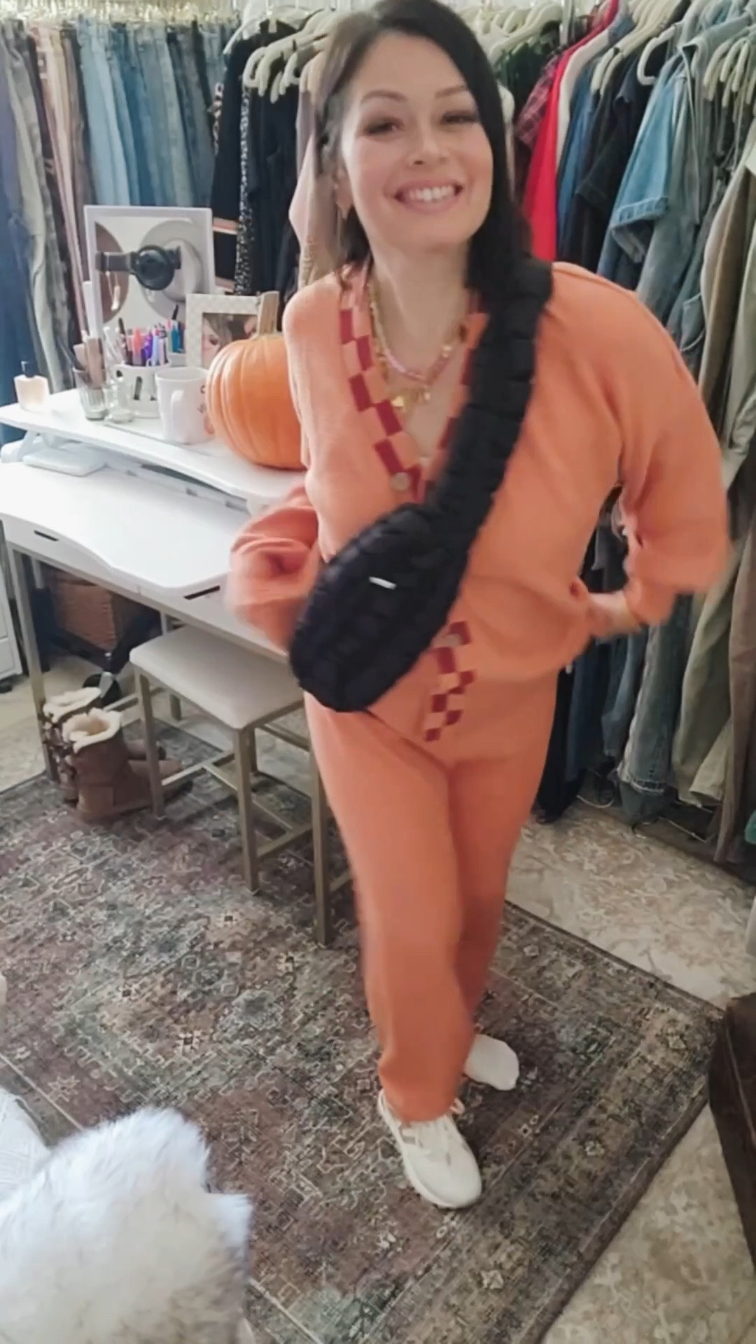 Style up this set! Super cute & comfortable! I’m wearing a medium in the set med/lrg in the tank. Size 6 in shoes, super supportive & comfortable run tts.

Fall outfit
#falloutfit
#pantset
#knitset
#traveloutfit

#LTKFindsUnder50 #LTKSaleAlert #LTKActive