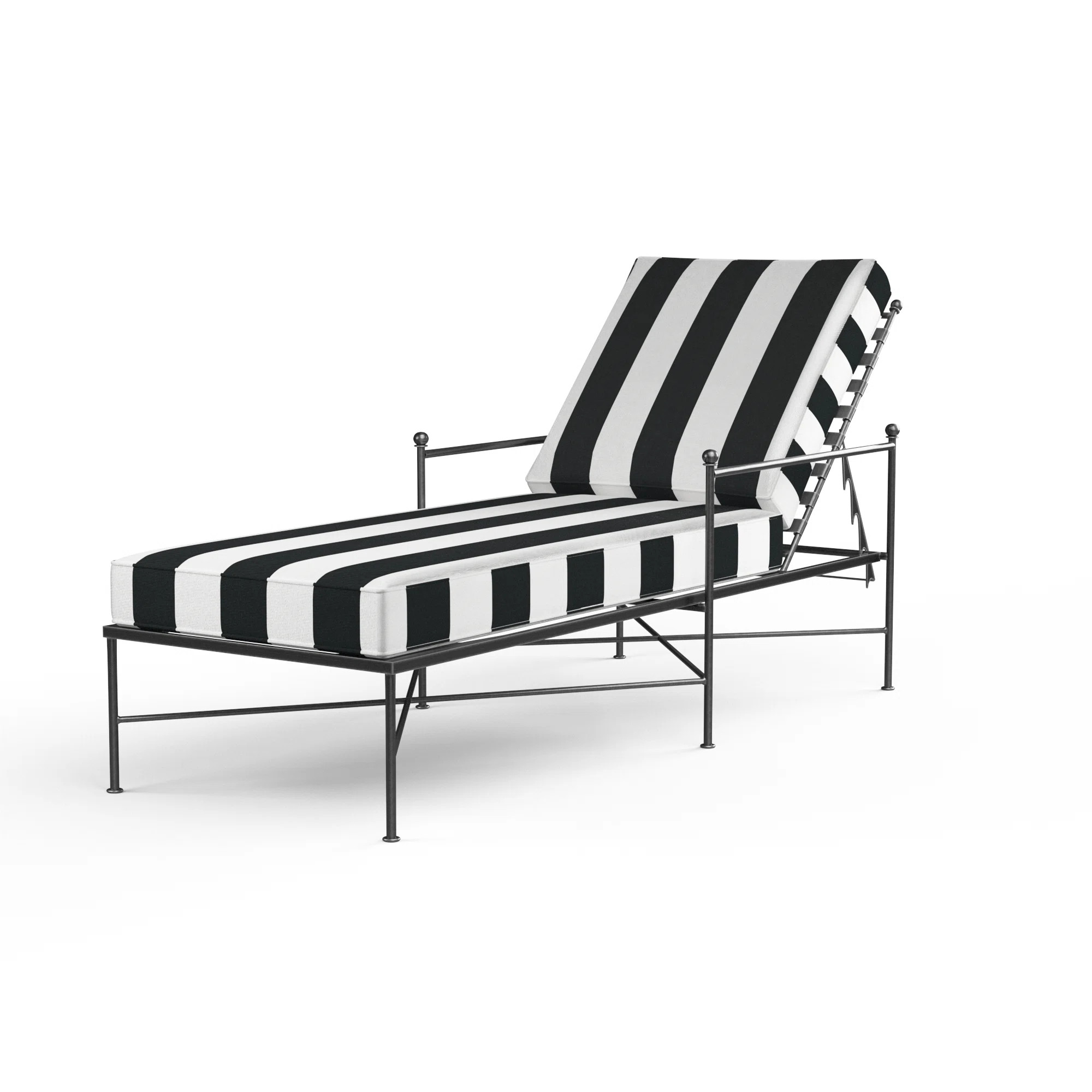 Lucier 80'' Long Reclining Single Chaise with Sunbrella Cushions | Wayfair North America