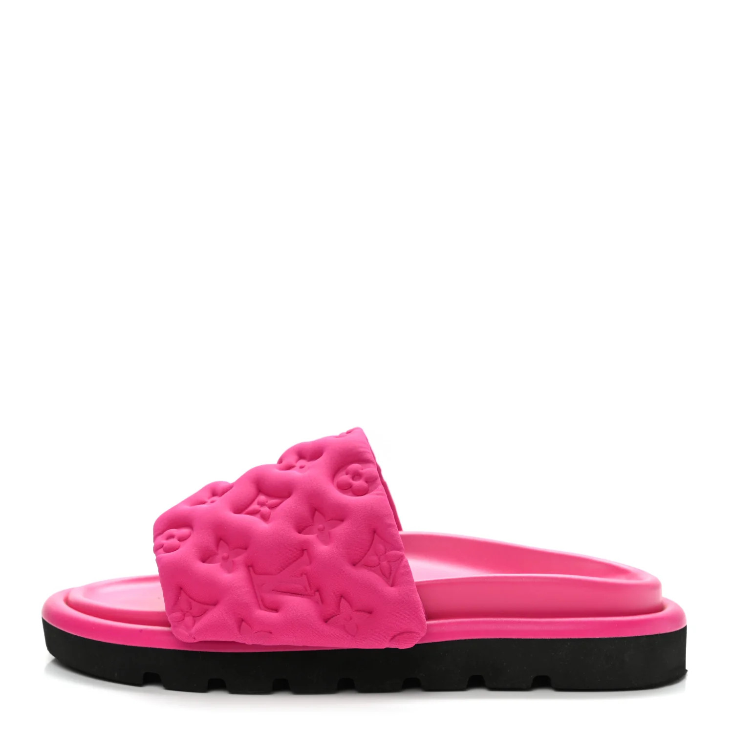 LOUIS VUITTON Technical Fabric Embossed Monogram Pool Pillow Comfort Mules 37 Fuchsia | FASHIONPHILE (US)